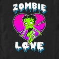 thumbnail image 2 of Men's Betty Boop Halloween Green Zombie Love  Graphic Tee Black Medium, 2 of 5
