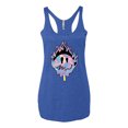 thumbnail image 2 of Wild Bobby Trippy Happy Face Women Tri-Blend Racerback Tank Top, 2 of 6