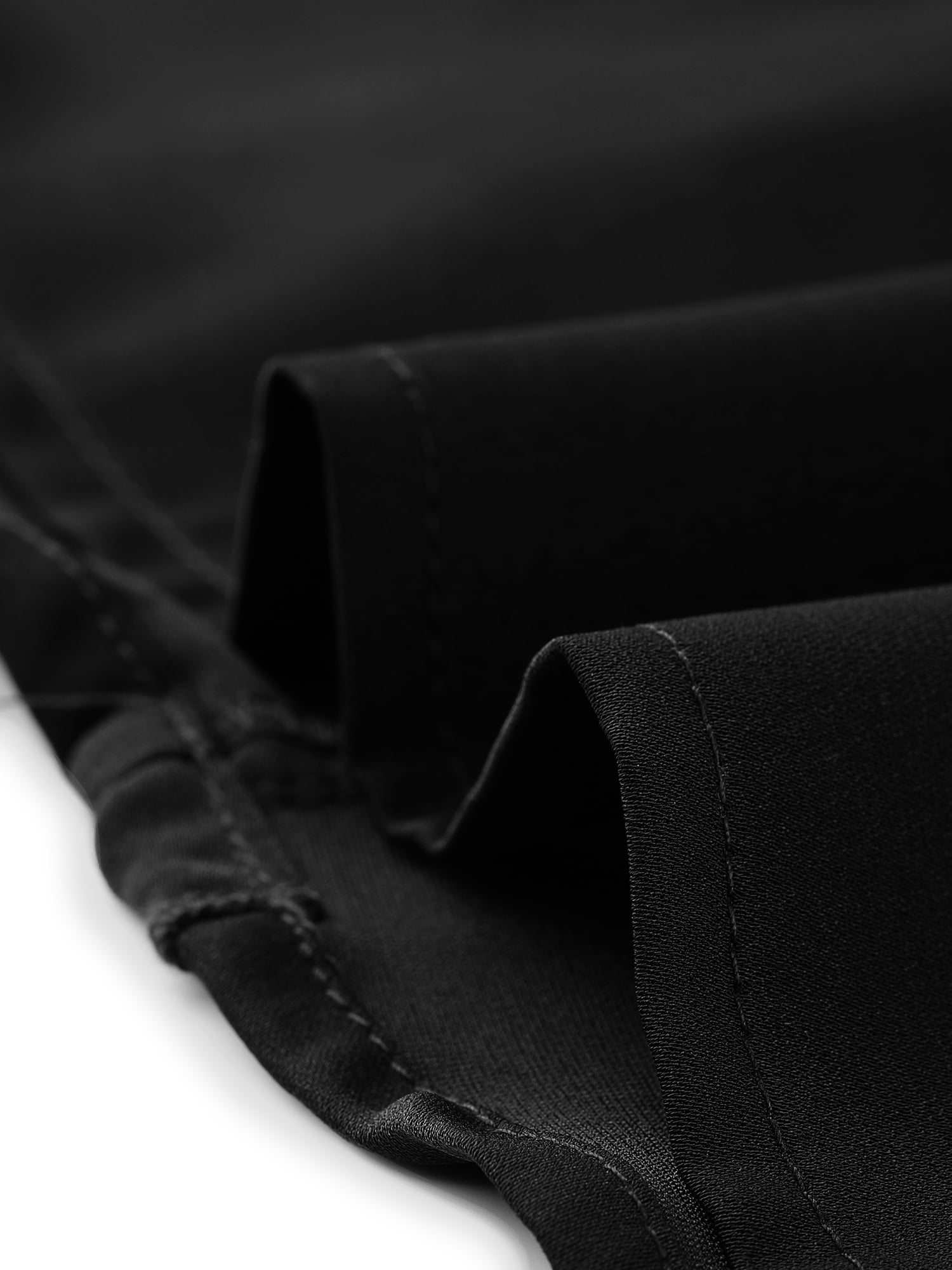 DARING DIVA Women's Peter Pan Collar Short Sleeve Button Front Shirts XS Black