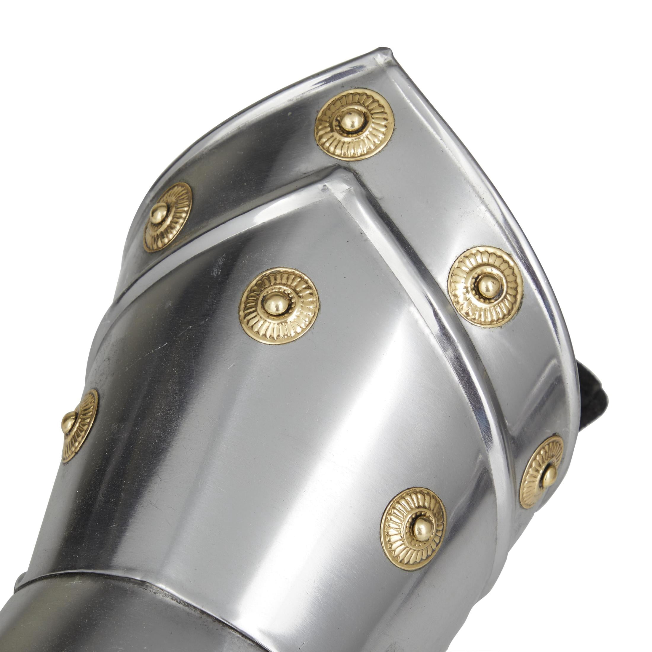 Hands 14" Metal Silver Replica Medieval Armor Gloves, by DecMode (2 Count)