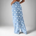 thumbnail image 4 of Hvogkswy Wide Leg Jeans for Women Trendy High Waisted Floor-Length Jeans Polka Dot Loose Stretchy Denim Pants with Pockets, 4 of 8