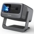 thumbnail image 1 of [1500 ANSI/Oficial-NetfIix/360°] Proyector exterior con WiFi y Bluetooth, enfoque automático, proyector Keystone 4K nativo 1080P compatible con audio DoIby de 36 W de 500 pulgadas, proyector, 1 of 5