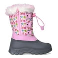 thumbnail image 5 of BURUDANI Kids Boys Girls Warm Snow Boots Insulated Waterproof Winter Ski Boots KSNOW PINK/OWL Size 5, 5 of 5