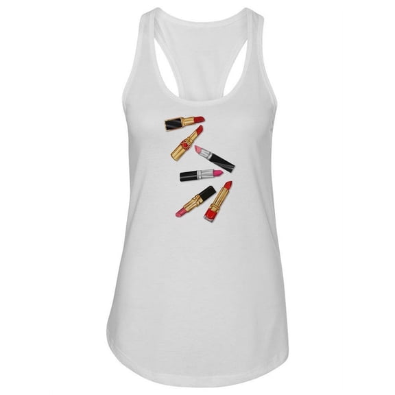 Hand Drawn Lipsticks Tank Women -Image by Shutterstock, Female Medium
