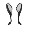 thumbnail image 1 of Universal 2pcs Motorcycle Big Size Rear Mirror Black Motorcycle Motorbike Chrome Scooter Rearview R, 1 of 5