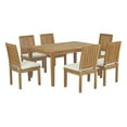 thumbnail image 2 of Modway Marina 7 Piece Outdoor Patio Teak Outdoor Dining Set in Natural White, 2 of 7