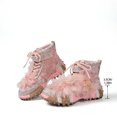 thumbnail image 5 of High Top Sneakers for Women Rhinestone Glitter Platform Shoes Fashion Non Slip Sparkly Casual Athletic Footwear Daily Party Wear Pink Size 6, 5 of 6