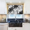 thumbnail image 6 of Palm Tree Kitchen Curtains 2 Panels UV Protected Tier Curtains, Half Window Curtains Kitchen Tiers for Guest Room Bathroom Sink Laundry Room Basement,24"x27", 6 of 7