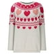 thumbnail image 4 of Suéter de cuello redondo para mujer, informal, estampado, manga larga, cuello redondo, abrigos, suéteres, suéter para mujer, 4 of 6