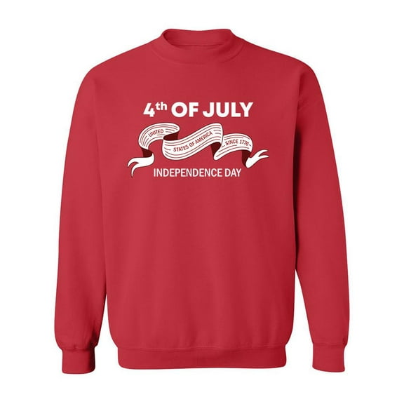 Text 4Th Of July Typography Sweatshirt Men -Image by Shutterstock, Male 3X-Large