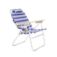 thumbnail image 5 of Heavy Duty Tall Beach Chair for Adults | 17" High Seat, 4-Position Reclining | Insulated Cooler & Storage Pouch, Shoulder Carry Strap, 300 lb Capacity, 5 of 9