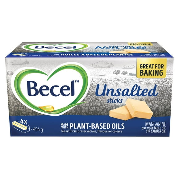 Becel Margarine Unsalted Sticks, 4 x 113g