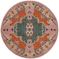 thumbnail image 5 of SAFAVIEH Bellagio Chandler Floral Wool Area Rug, Blue/Pink, 3' x 3' Round, 5 of 7