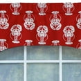 thumbnail image 5 of RLF Home Claws Arch 100% Cotton with Fully Lined 3" Rod Pocket Valnance for Windows 50" x 17" Red, 5 of 5