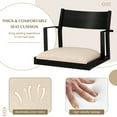 thumbnail image 6 of Gymax Dining Chair w/ Arms Set of 2 Modern Kitchen Chairs & Contoured Backrest Black & Beige, 6 of 7