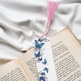 thumbnail image 6 of Kdxio Blue Flying Butterflies Print Metal Tassel Bookmarks,Perfect Gift for Art Lovers and Bookworms Metal Bookmarks for Women, 6 of 8