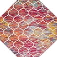 thumbnail image 3 of Unique Loom Trellis Frieze Collection Area Rug - Rounded (5' Octagon Multi/Black), 3 of 7