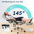 thumbnail image 6 of Big and Tall Office Chair with Footrest, Executive Ergonomic High Back Home Gaming Chair with Removable Lumbar Support Rolling Comfy Computer Desk Chair,Grey, 6 of 6