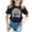 Black, variant on Hiijoy Toddler Girl's T Shirt Rainbow Print Short Sleeve Tshirt Breathable Fashion T-Shirt