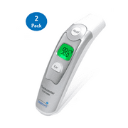 (2 Pack) Innovo Medical Forehead and Ear Thermometer - Temperature and Fever Health Alert Clinical Monitoring System for Children and Adults - CE and FDA Cleared