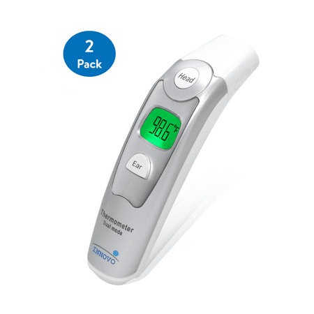 (2 Pack) Innovo Medical Forehead and Ear Thermometer - Temperature and Fever Health Alert Clinical Monitoring System for Children and Adults - CE and FDA Cleared