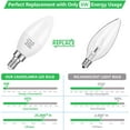 thumbnail image 2 of 12-Pack E12 Candelabra LED Bulbs 6W 600LM 5000K Daylight Light Bulb, 2 of 8