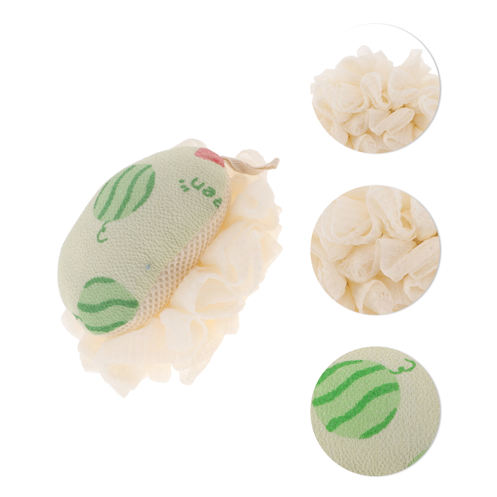 Unique Bargains Fruit Bath Sponge Body Scrubber 1 Pc Green