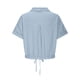 thumbnail image 5 of Camisa de manga corta con solapa y botones para mujer, top de playa con bolsillo, poliéster ligero, versátil para ocasiones informales y al aire libre, 5 of 6