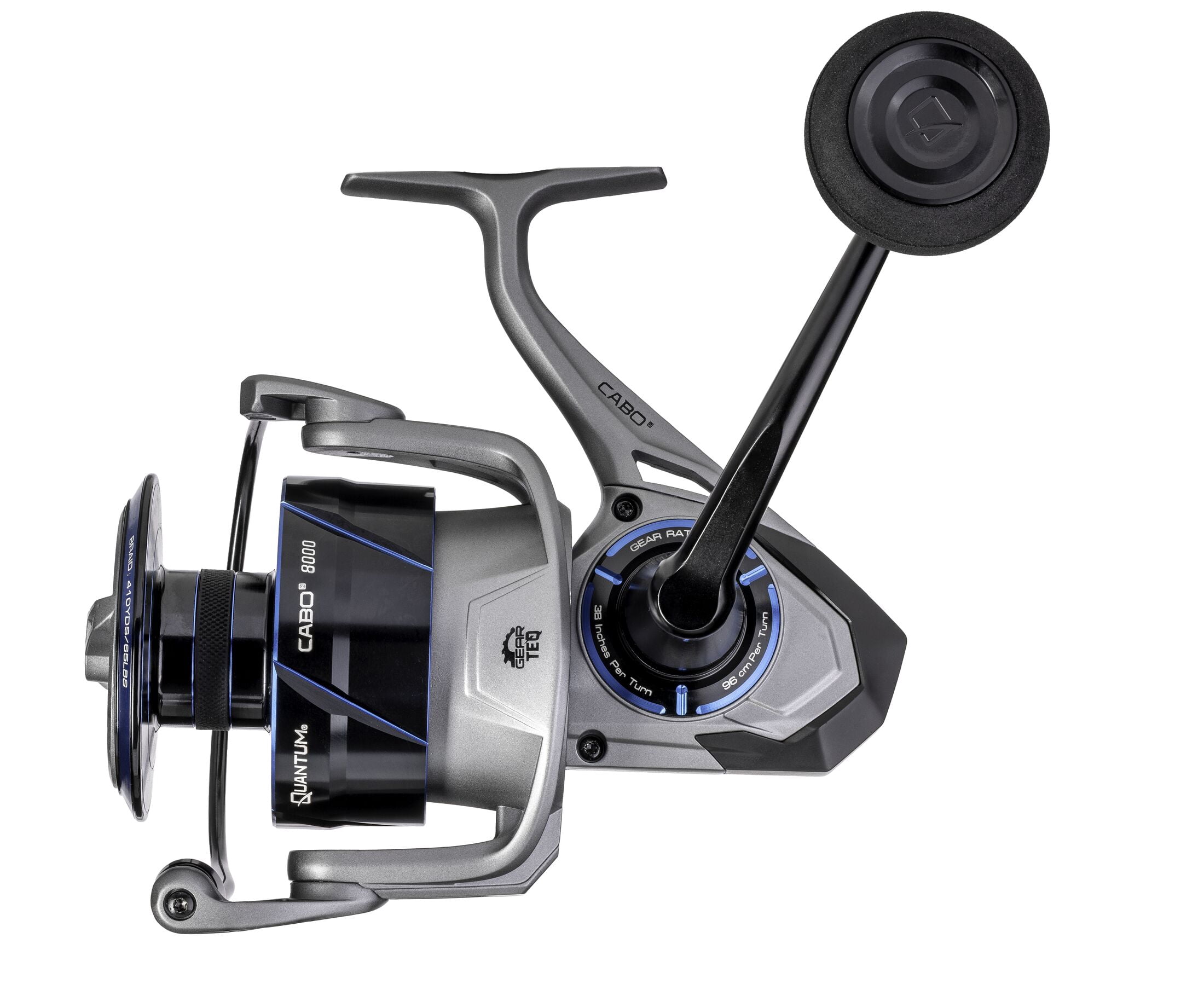 Quantum Cabo Spinning Fishing Reel, Size 8000, 4.7:1 Gear Ratio, 6+1 Bearings