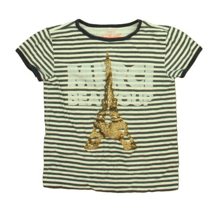 

Pre-owned Crewcuts Girls Blue | White Eiffel Tower T-Shirt size: 3T