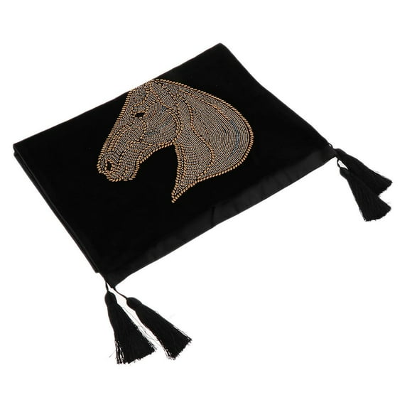 Inicio Habitación de Hotel Bed Runner Bed Bufanda Hecha de de Negro con 50 X210CM perfecl Corredor de la cama