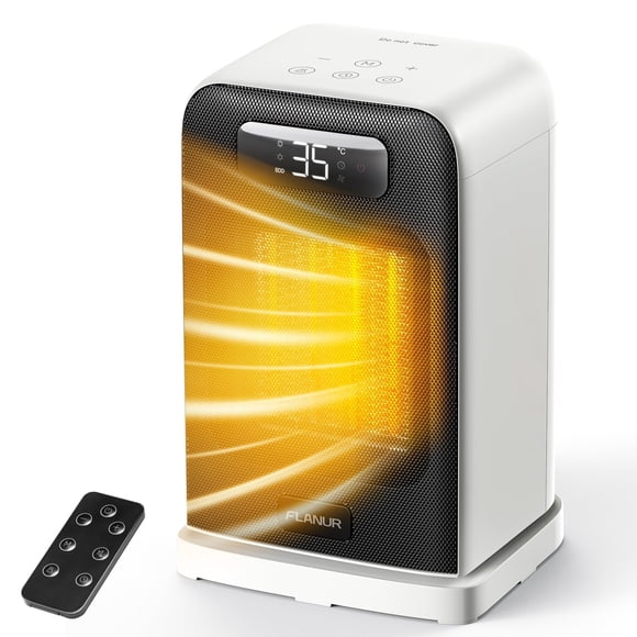 Calefactor FLANUR 1500W con control remoto, pantalla LED y oscilación