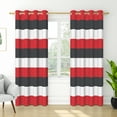 thumbnail image 6 of Nanqianyi Blackout Curtains Red Black and White Striped, Thermal Insulated Drapes for Bedroom, Living Room, Set of 2 Panels, 52 X 96 Inch, 6 of 7