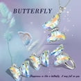 thumbnail image 2 of White Butterfly Jewelry Sets Earrings Necklace Ring April Birthstone Jewelry Set 925 Sterling Silver Women Birthday Mother's Day Gifts, 2 of 6