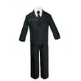 thumbnail image 3 of 7pcs Baby Boy Teen Formal Wedding Party Black Tuxedo Suits Vest Necktie Set S-20, 3 of 6