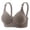 Brown, variant on Adjustable Support Wireless Bra, Plus Size Thin Smooth Seamless Bralette, Shaping Gathered Comfort Brassiere, Essential Daily Lingerie for Plus Size Women Indoor Use Black 38