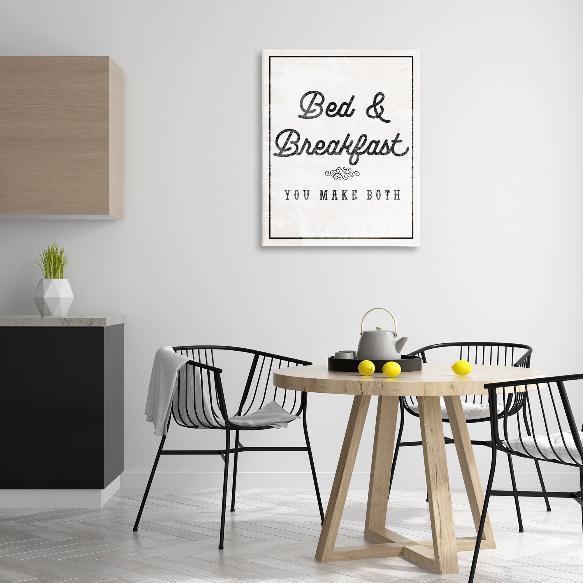 Stupell Industries Bed & Breakfast Humor Text & Numbers Painting Wrapped Canvas Art Print Wall Art, 30 x 40