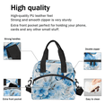 thumbnail image 5 of Herdesigns Blue Butterfly Flower Insulated Lunch Bag for Women Men Adults Large Reusable Lunch Box Leakproof Portable Cooler Tote Bags with Adjustable Shoulder Strap, 5 of 7