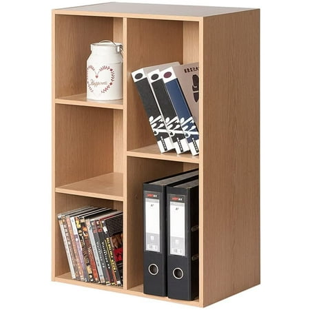 Magazine Racks Wooden Square Bookcase、5 Compartment Cabinet Rack ...
