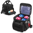 thumbnail image 1 of Bolsa de transporte para pelotas de petanca DSLEAF con capacidad para 8 bolas con bolsillos y correa, 1 of 7