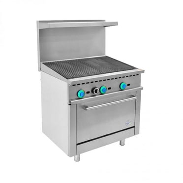 36 Commercial GAS Range Charbroiler Range with 1 Oven Commercial GAS Range Charbroiler Range TC-R36-CB