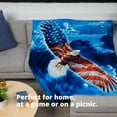 thumbnail image 5 of Dawhud Direct American Eagle Printed Super Soft Plush Fleece Throw Blanket, 5 of 6