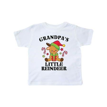 

Inktastic Christmas Grandpa s Little Reindeer with Candy Canes Gift Toddler Boy or Toddler Girl T-Shirt