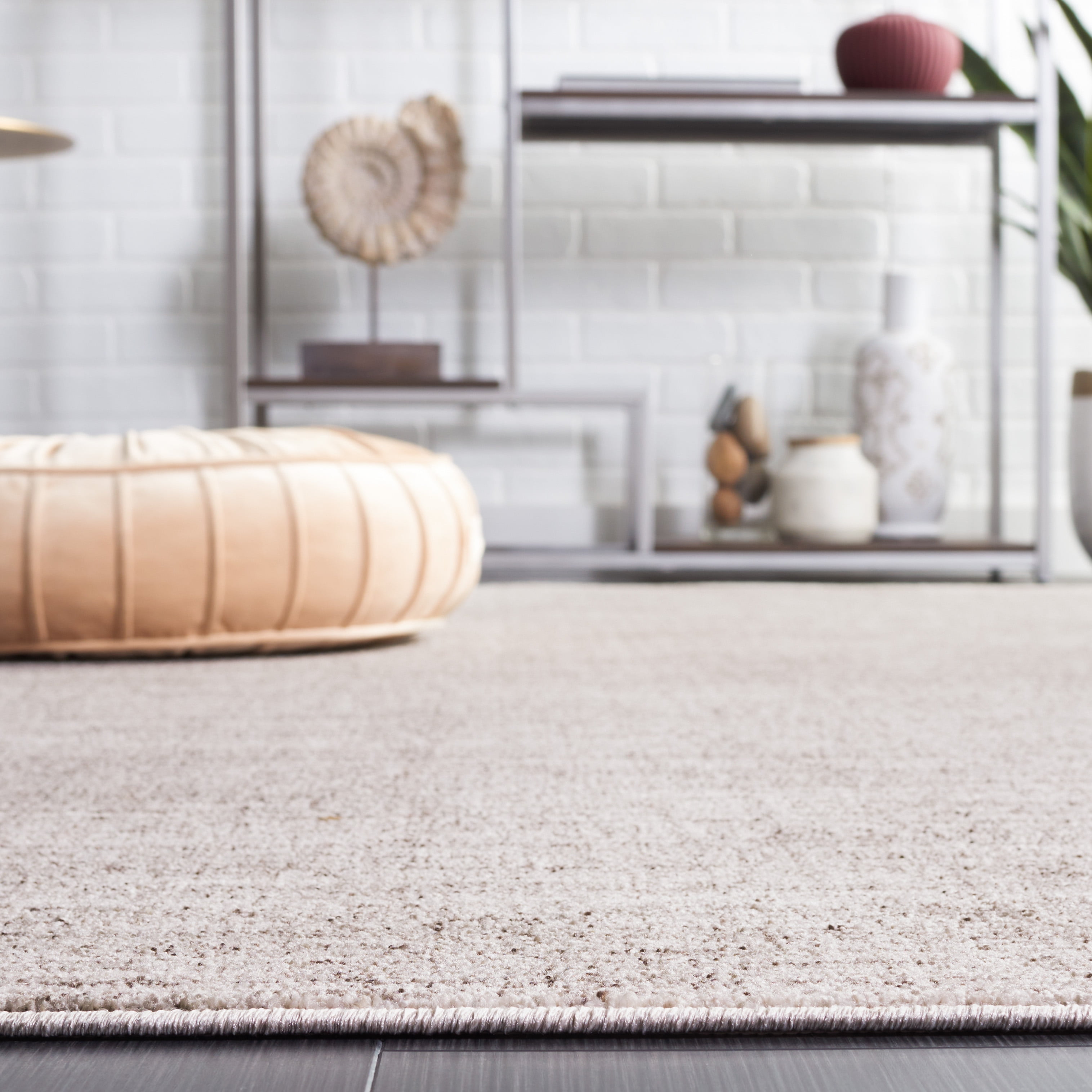 SAFAVIEH Dune Lailee Solid Machine Washable Area Rug, Grey/Grey, 9' x 12'
