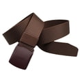 thumbnail image 3 of AJGRHE Unisex Nylon Webbing Belt with Breathable Buckle for Outdoor Casual Daily Wear Brown One Size, 3 of 3