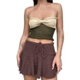 thumbnail image 2 of Gibobby Top de tubo Wai Chuan para mujer, informal, de verano, Color , contraste de colores a juego, a juego, Sexy(Beige,G), 2 of 3
