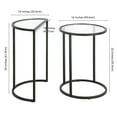 thumbnail image 6 of Evelyn&Zoe Luna Round & Demilune Nested Side Table in Blackened Bronze, 6 of 9