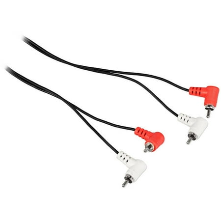 Weathered Copper Angle - Rockville RCDR3RR Dual RCA to Dual RCA Right Angle Cable, 100 Percent Copper, 3'