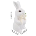 thumbnail image 3 of 8"H Foam Rabbit Statue Bunny with Sunflowers Sculpture Outdoor Statues Indoor Decor Animal Ornament for Home Garden Lawn Yard Patio Balcony Gifts Birthday Easter Housewarming Christmas, 3 of 7