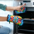 thumbnail image 2 of Vibrant Tie Dye Symmetry Kitchen Oven Mitt and Pot Holder Sets 4 Pcs for Baking, Cooking and Grilling, Heat Resistant Up To 392 °F, 2 of 7